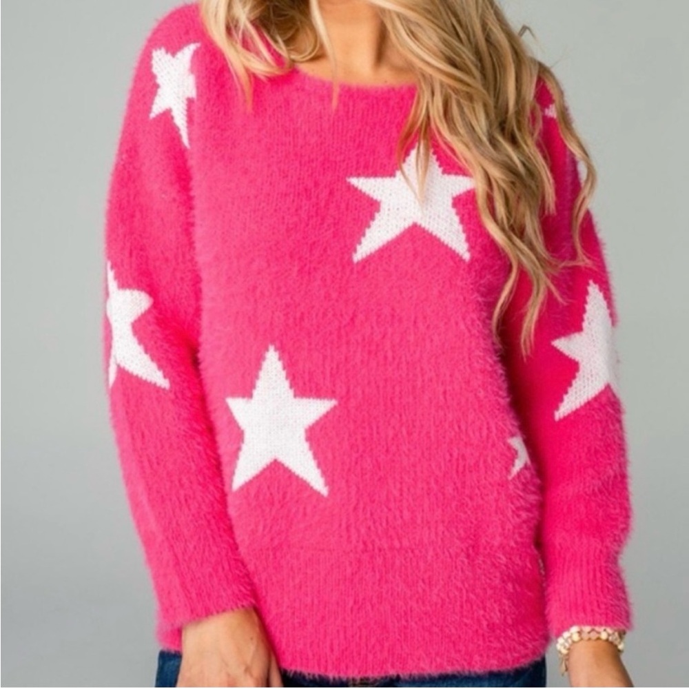 Pink Star Sweater